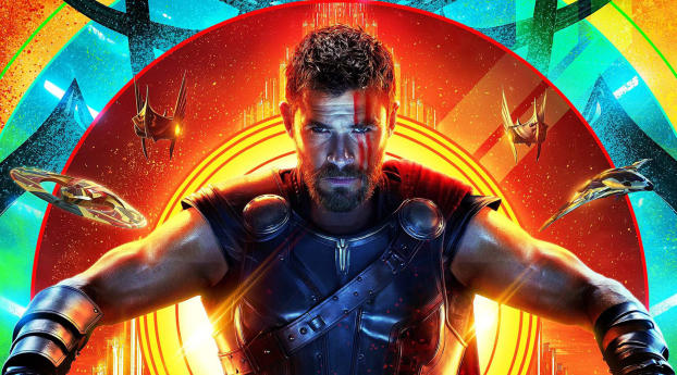 Chris Hemsworth As Thor Wallpaper 1288x600 Resolution