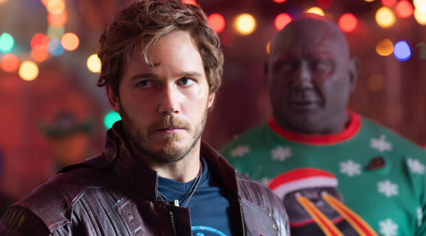 Chris Pratt as Peter Quill Guardians of the Galaxy Holiday Special Wallpaper 769-x4320 Resolution
