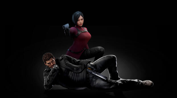 Chris Redfied and Ada Wong Team Resident Evil Wallpaper 1080x2040 Resolution