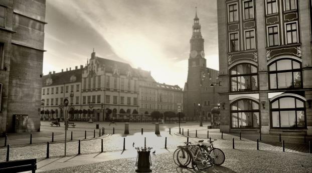 city, area, bicycles Wallpaper 2560x1080 Resolution