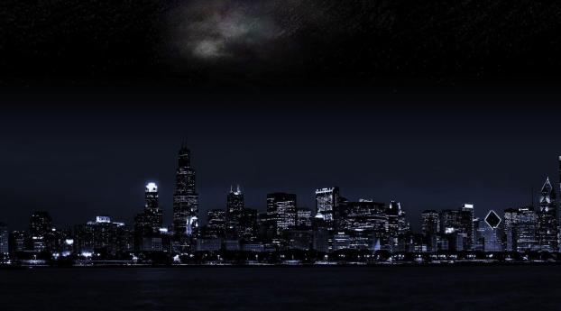 City at Night 4K Wallpaper 1080x2280 Resolution
