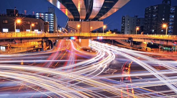 city, japan, bridge Wallpaper