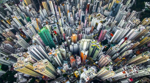 Cityscape Aerial View Wallpaper 750x1334 Resolution