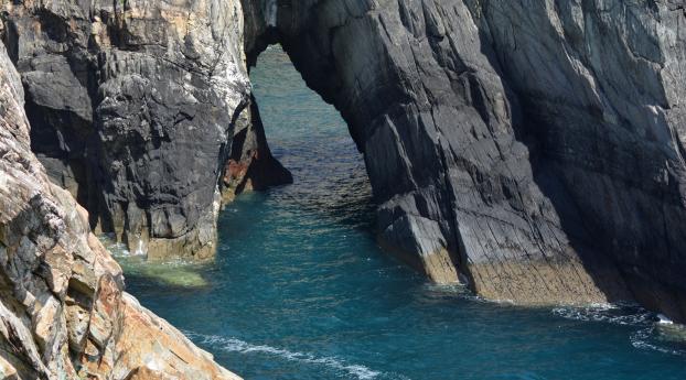 cliff, rocks, sea Wallpaper