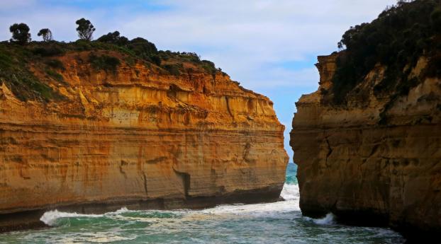 cliffs, coast, sea Wallpaper