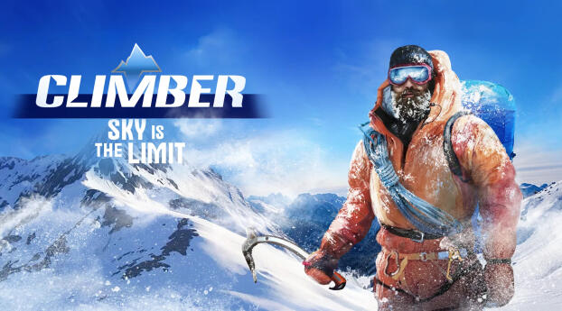 Climber Sky is the Limit HD Wallpaper 2048x273 Resolution