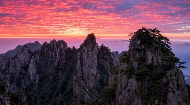 Cloud Horizon Mountain Nature Sunset Wallpaper 1152x864 Resolution