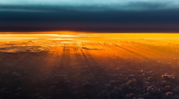Cloud Horizon Sunbeam Wallpaper