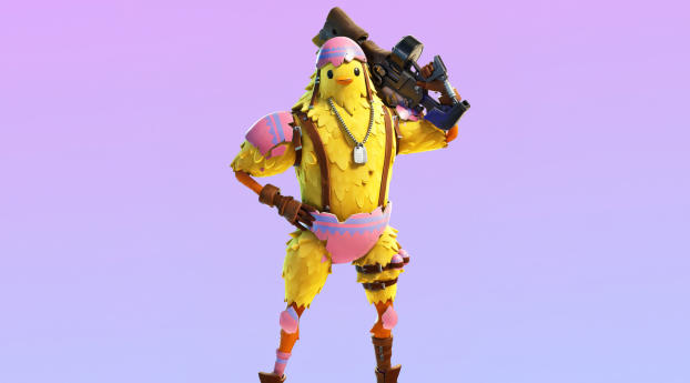 Cluck Outfit Skin Fortnite Wallpaper 840x1336 Resolution