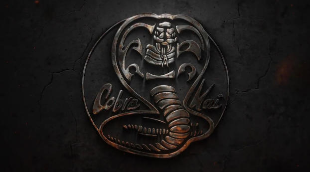 Cobra Kai Logo Wallpaper 828x1792 Resolution