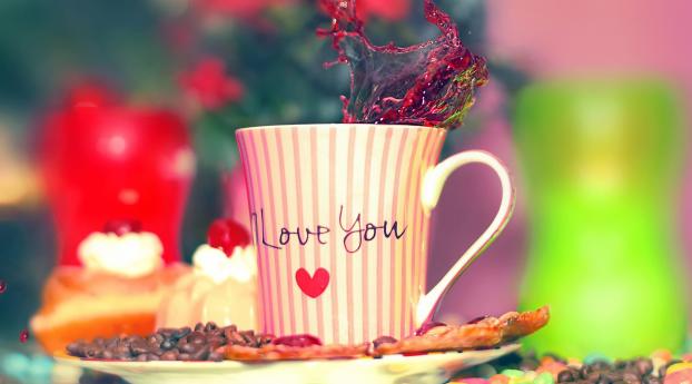coffee, i love you, cup Wallpaper 1080x2240 Resolution
