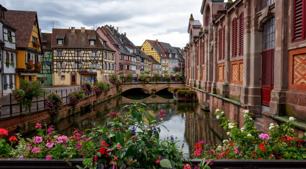 colmar, france, canal Wallpaper 2932x2932 Resolution