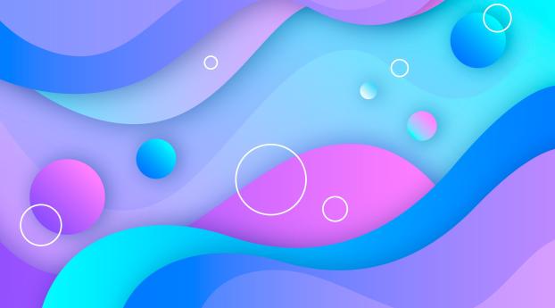 Colorful Blue Purple Wave Wallpaper 1080x2300 Resolution