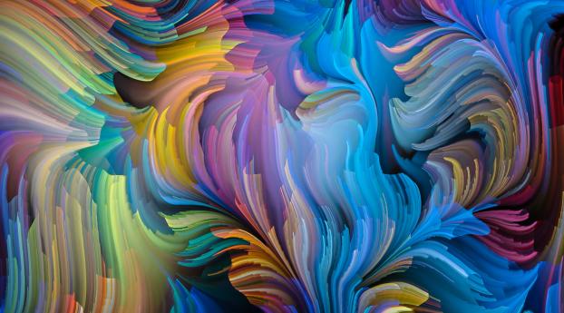 Colorful Brush Art Wallpaper 240x400 Resolution