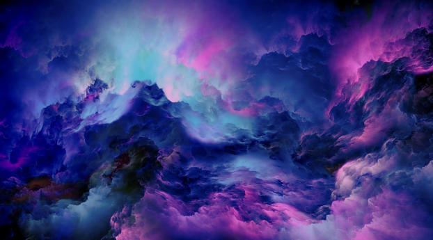 Colorful Clouds Abstract 4K Wallpaper 1024x768 Resolution