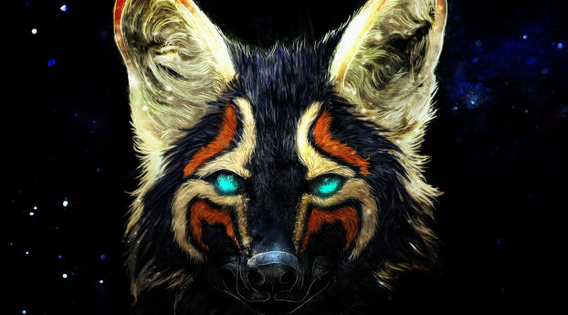 Colorful Fox Artwork Wallpaper 1080x1620 Resolution