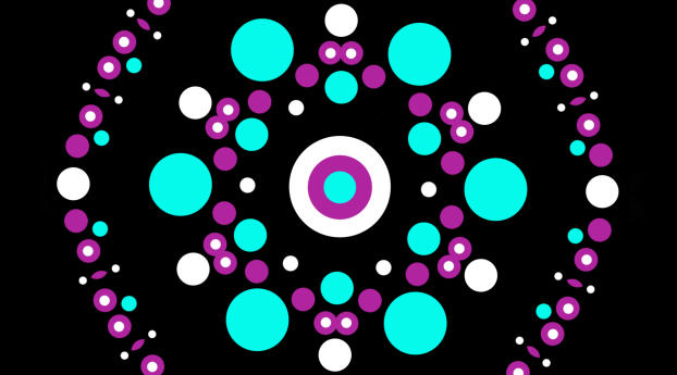 Colorful Geometry Circles Wallpaper 768x1280 Resolution