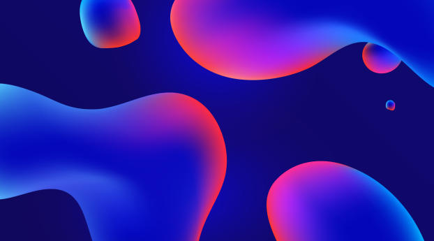 Colorful Neon Bubbles Wallpaper 1366x768 Resolution