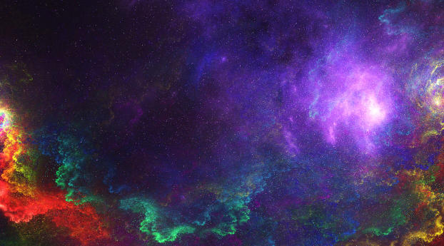 Colorful Space Wallpaper 480x484 Resolution