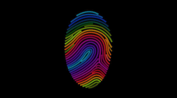 Colorful Thumbprint Amoled Wallpaper 1080x2246 Resolution