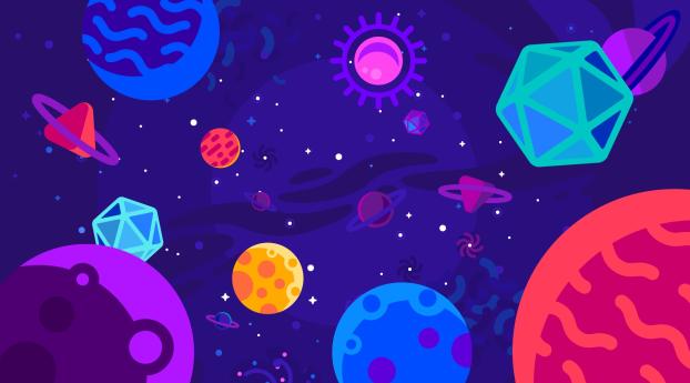 Colorful Universe Wallpaper 2560x1080 Resolution
