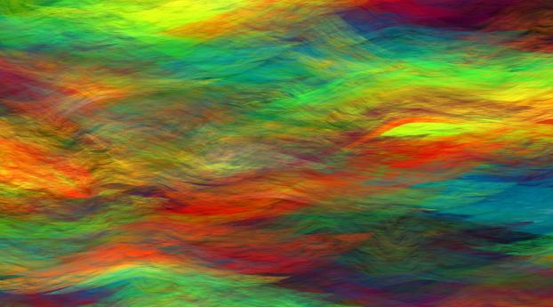 Colorful Wave Fractal Art Wallpaper