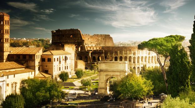 colosseum, rome, italy Wallpaper 1280x720 Resolution