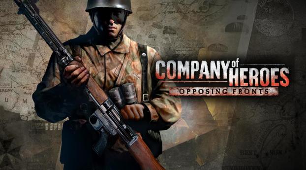 company of heroes opposing fronts, strategy game, relic entertainment Wallpaper 1360x768 Resolution