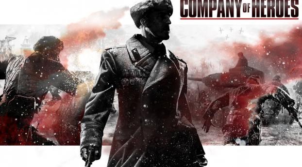 company of heroes, relic entertainment, thq Wallpaper 1366x768 Resolution
