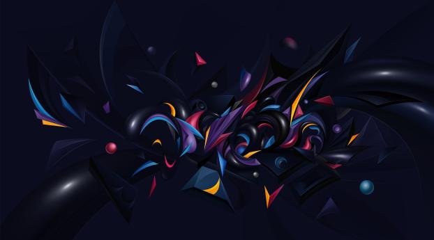 compound, forms, colorful Wallpaper 2460x1080 Resolution