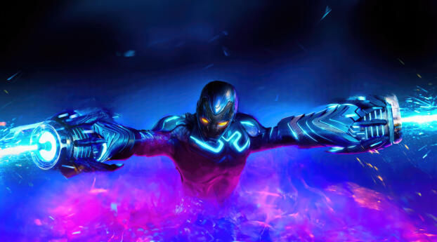 Cool Blue Beetle Movie DC Wallpaper 540x960 Resolution
