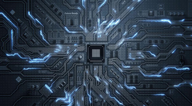Cool Circuit HD Motherboard Wallpaper 1440x2960 Resolution