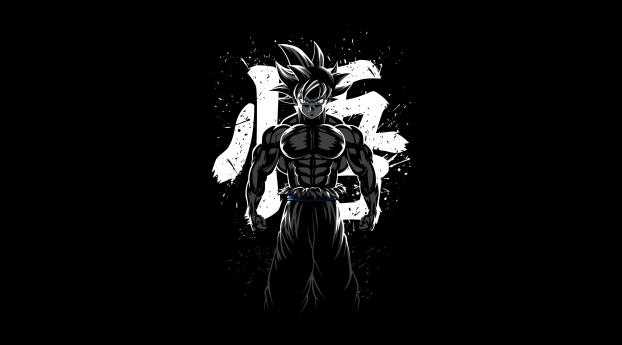 Cool Goku Amoled Black Wallpaper 2356x2234 Resolution