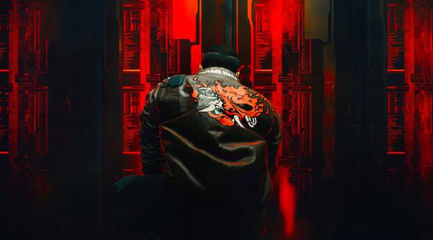 Cool Samurai in Cyberpunk 2077 Wallpaper 1280x800 Resolution
