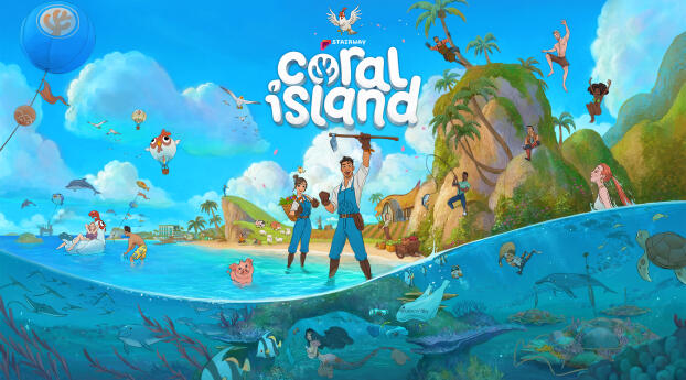 Coral Island HD Wallpaper 360x330 Resolution