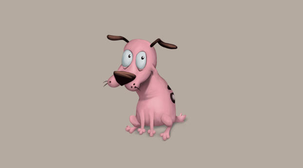 courage - the cowardly dog, dog, minimalism Wallpaper 1024x768 Resolution