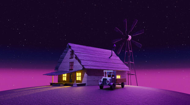 Courage the Cowardly Dog's Purple Night Wallpaper 1200x912 Resolution