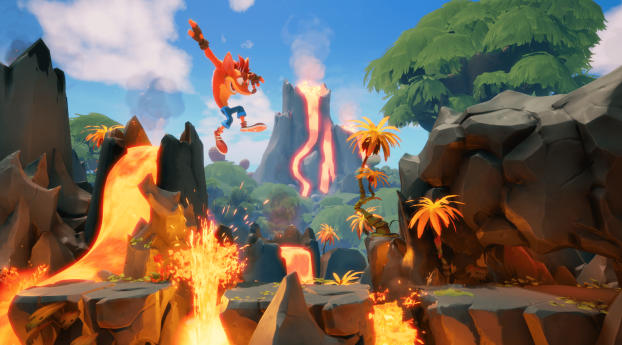 Crash Bandicoot 4 Game It's About Time Wallpaper 1440x2560 Resolution