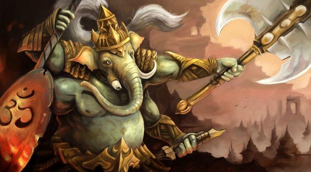 creature, elephant, warrior Wallpaper 1600x900 Resolution