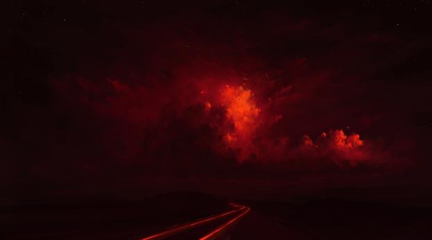 Crimson Night Wallpaper 2560x1700 Resolution