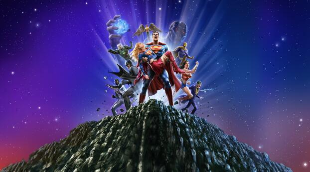 Crisis HD Wallpaper Justice League Unites Three Wallpaper 1000x3000 Resolution