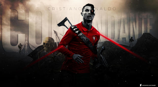 Cristiano Ronaldo x Terminator Wallpaper 1920x1080 Resolution