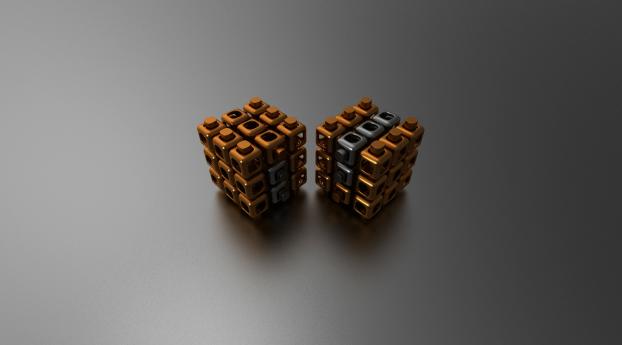 cube, couple, shape Wallpaper