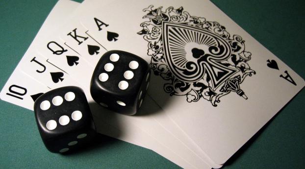 cubes, cards, poker Wallpaper 840x1336 Resolution