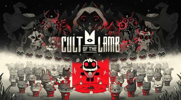 Cult Of The Lamb HD Gaming Wallpaper 1360x768 Resolution