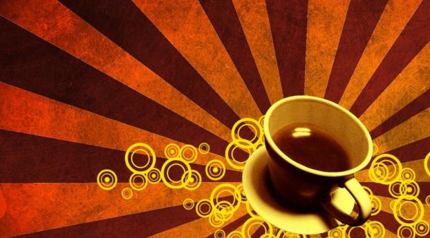 cup, tea, graphics Wallpaper