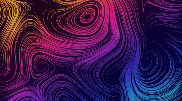 Curvy Colorful Lines Wallpaper 1400x900 Resolution