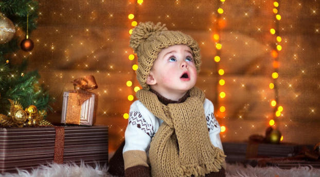 Cute Little Baby With Open Mouth Wallpaper 240x320 Resolution