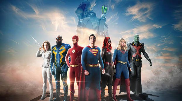 CW Dc Universe Superheros 4K Wallpaper