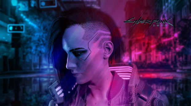 Cyberpunk 2077 Character Neon Lights Wallpaper 1080x2340 Resolution